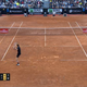 Zverev, in black, prepares for the drop shot